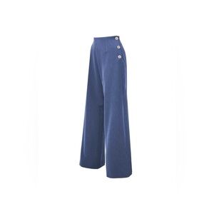 Wide Leg Pants l 40s Style l Blue | Pretty Retro | UK 16 | XL 2XL | Volup